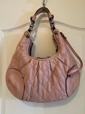 Vintage Y2K Pink Juicy Couture hobo bag Quilted lamb leather